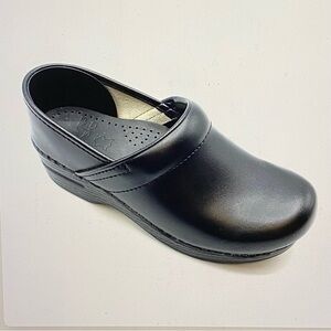 Dansko Black Leather Mules